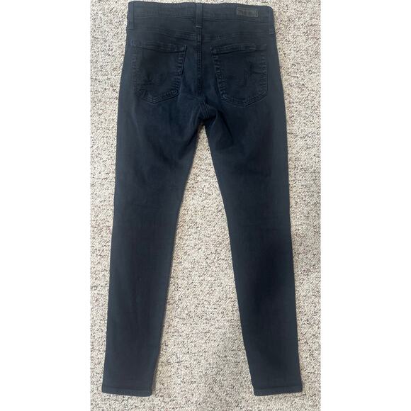 AG-ED Adriano Goldschmied Black Distressed Stretchy Skinny Jeans Size 28 R - Picture 2 of 8